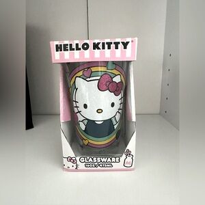 NIB Hello Kitty Glass Cup, 16 oz